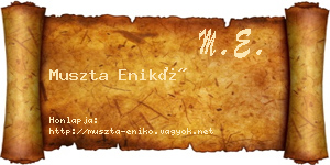 Muszta Enikő névjegykártya